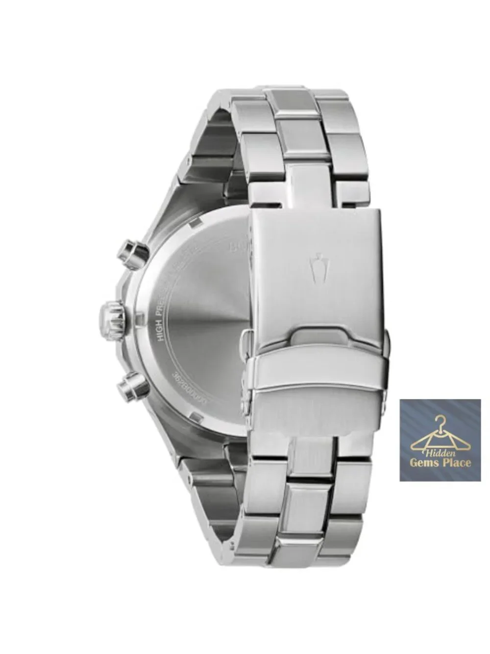 Men's Classic 6-Hand Chronograph Stainless Steel Watch with Green Dial and